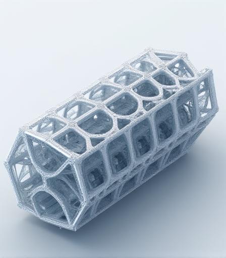 Technical schematic of lattice-structure aerospace composite